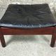 Admiral armchair and its ottoman by Erik Merthen Sweden vintage 1960