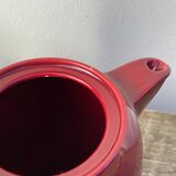 Vintage burgundy red teapot