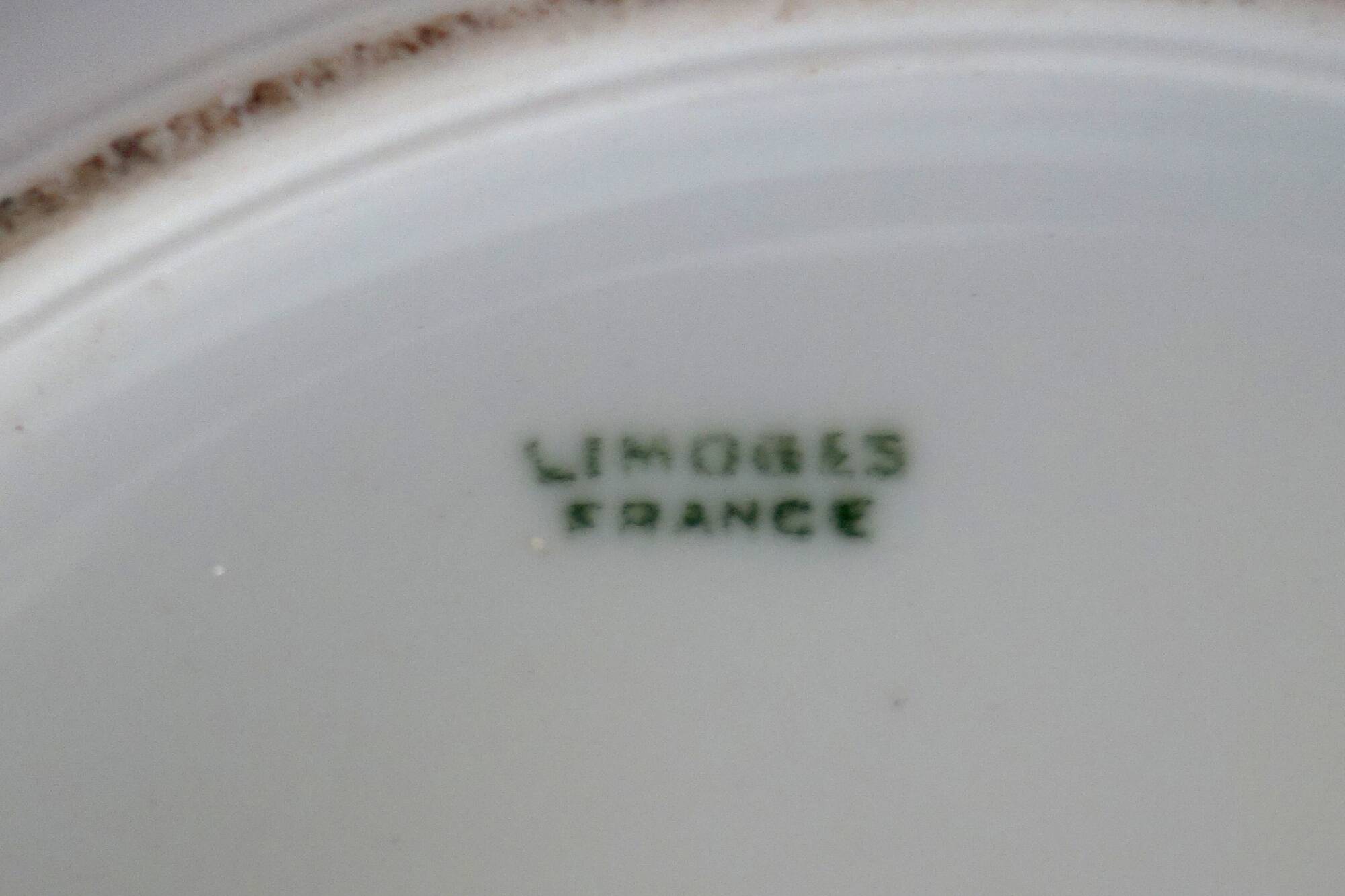 Set of 6 Limoges porcelain soup plates