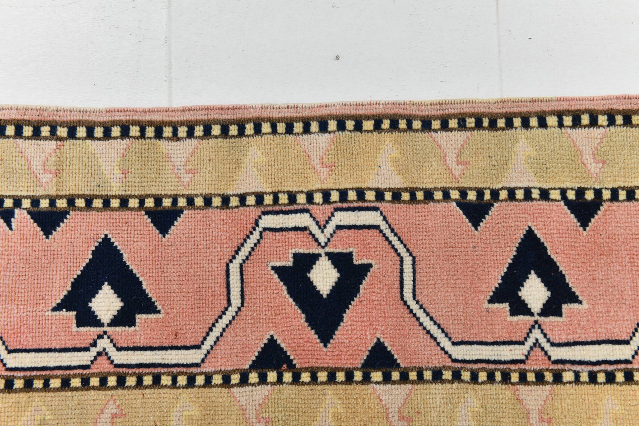 6x8 Pink & Navy Blue Oriental Vintage Rug, 186x247Cm