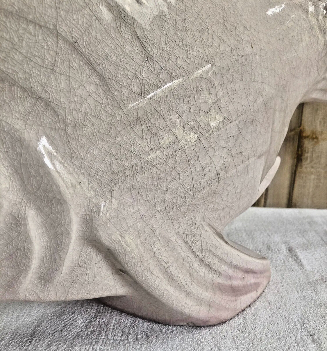 Cracked ceramic fish Art Deco Le Jan