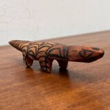 Vintage Australian Aboriginal Art Carved Wooden Animal Figurines, Set of 2
