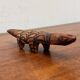 2 figurines animales vintage en bois sculpté, art aborigène australien