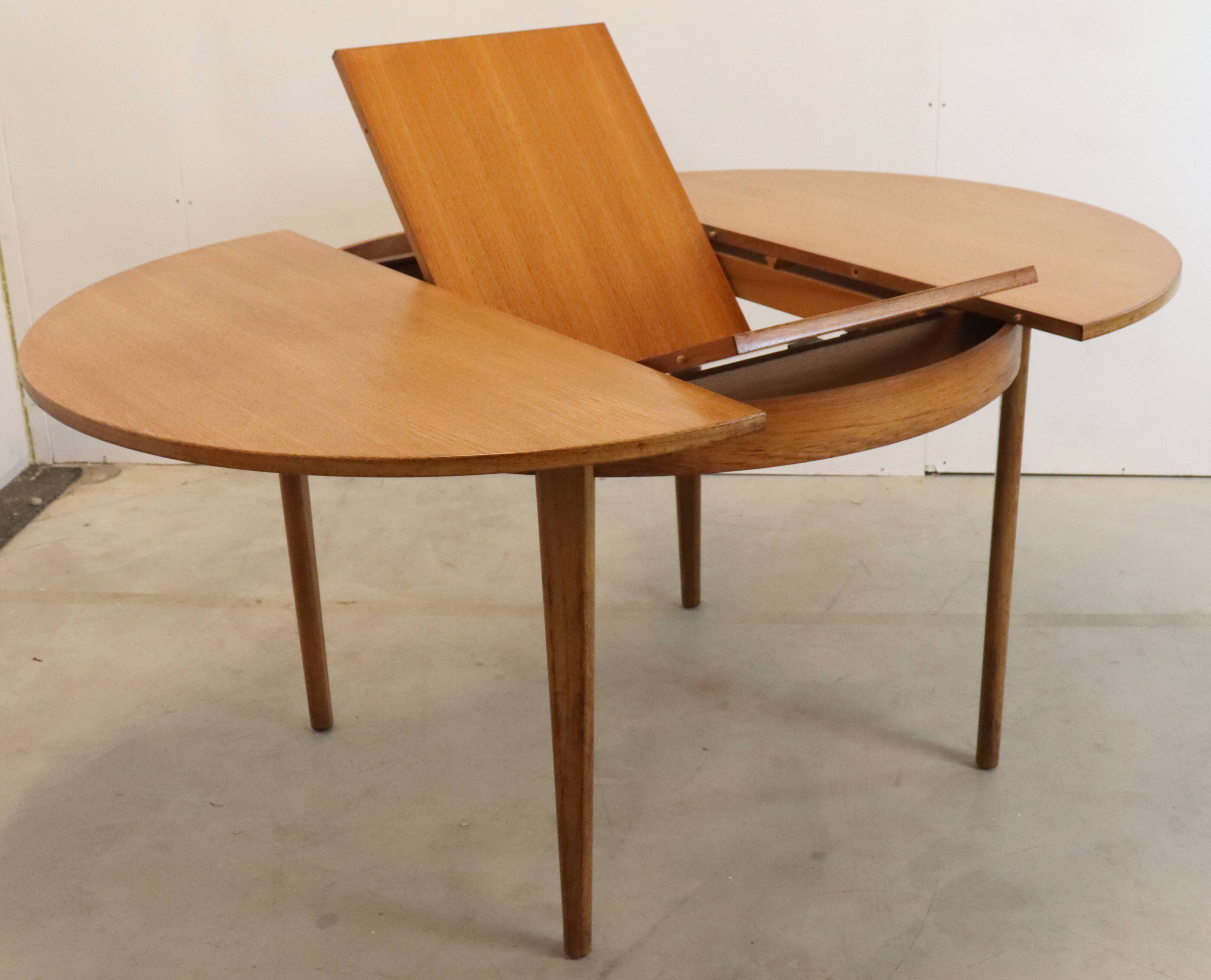 Ronde vintage verlengbare eettafel 'Wrenthorpe'