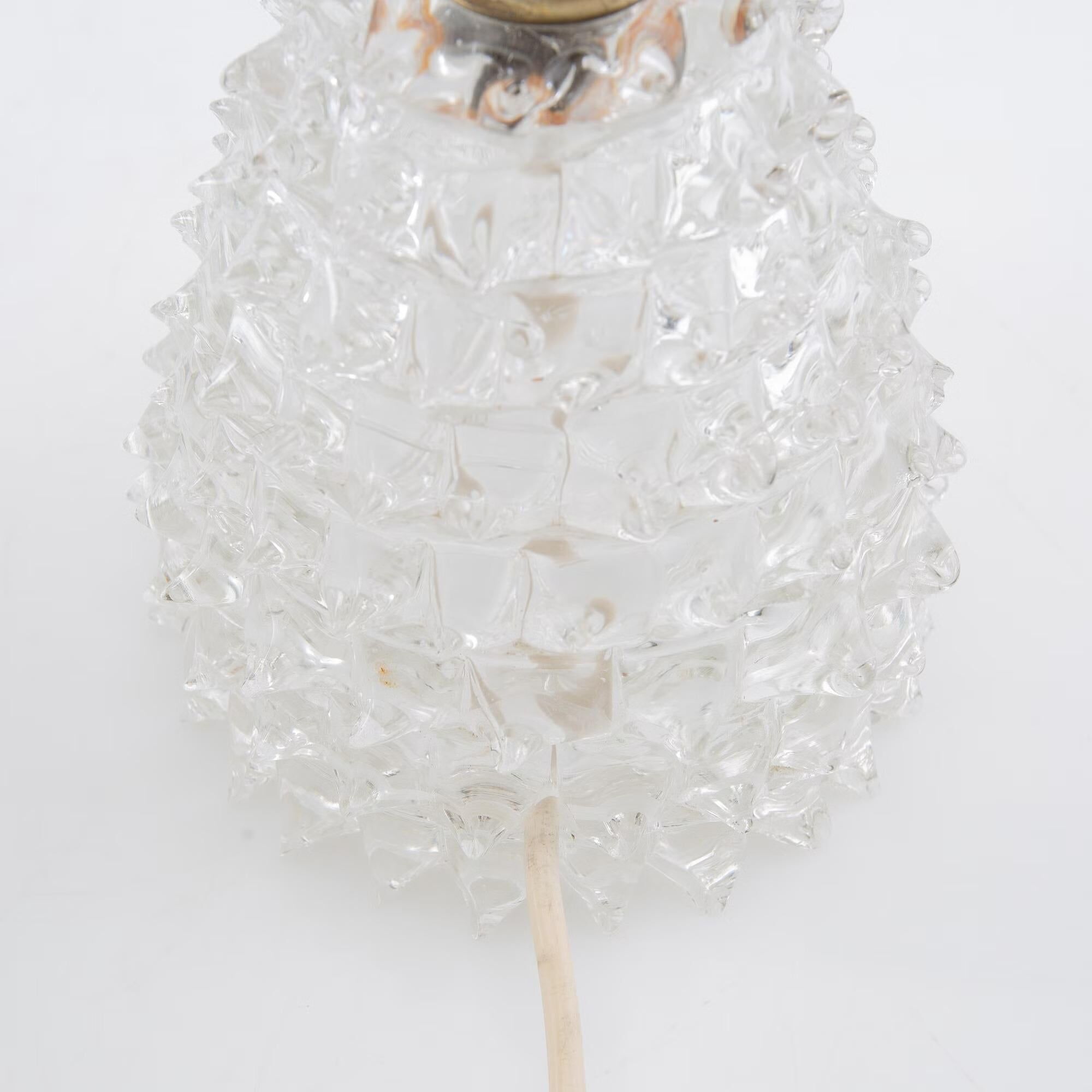 Pair of Murano glass table lamps Italy 1950