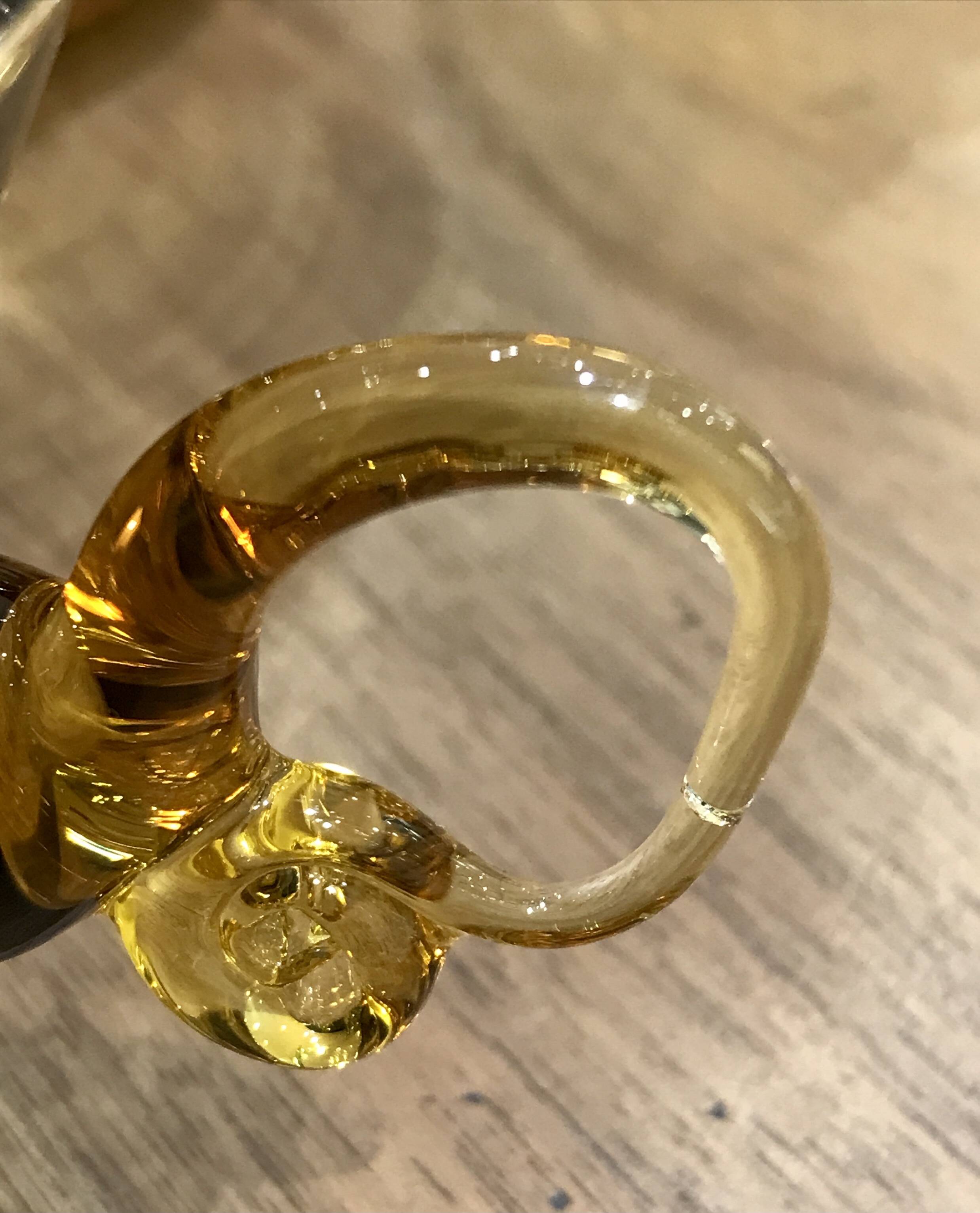 Ensemble tasses et sucrier verre soufflé ölogne