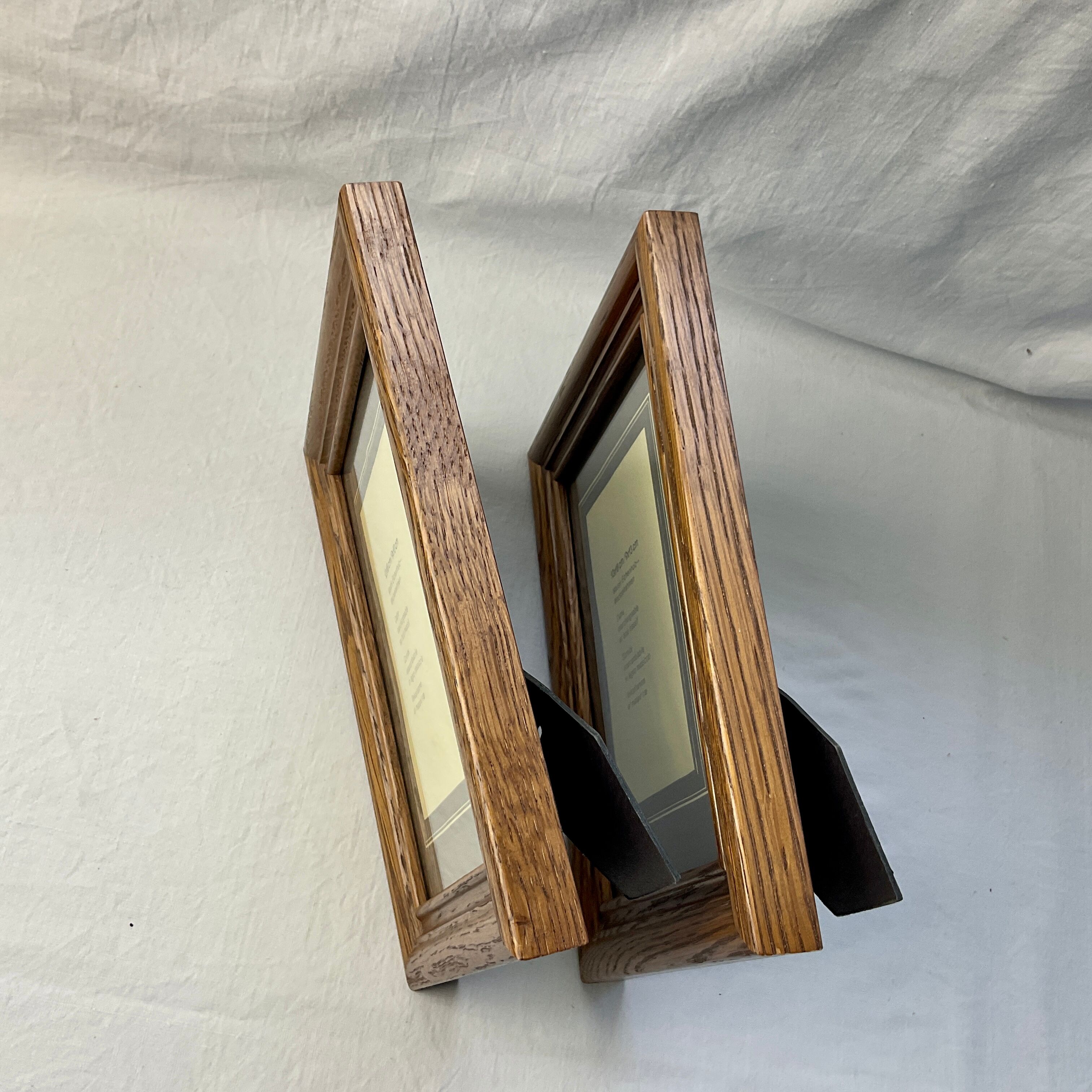 Set of 2 old frames in solid oak