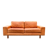 Danish Modern Mid Century Vintage Cognac Leather Sofa