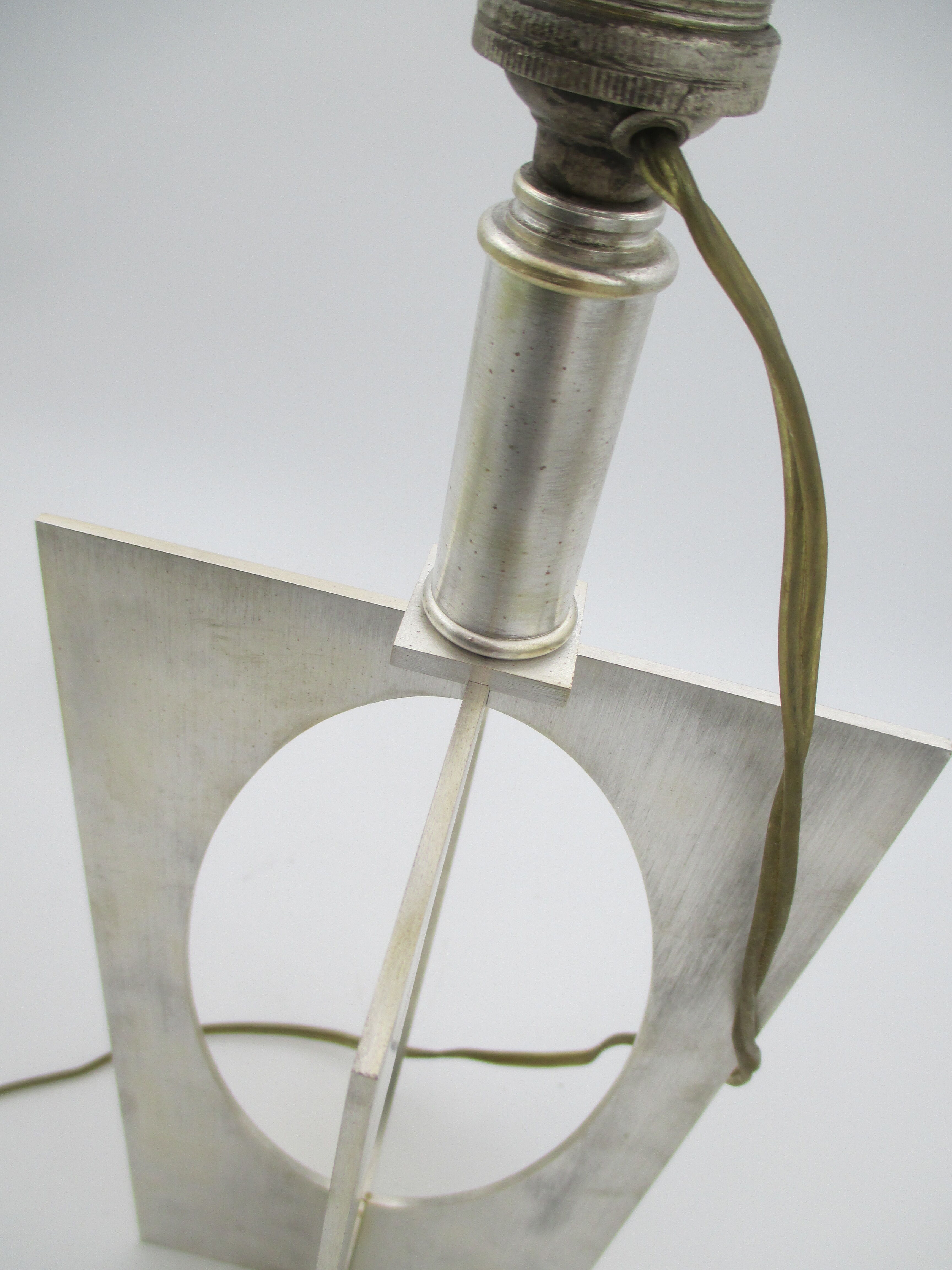 Lamp brass nickel-plated chrome year 70