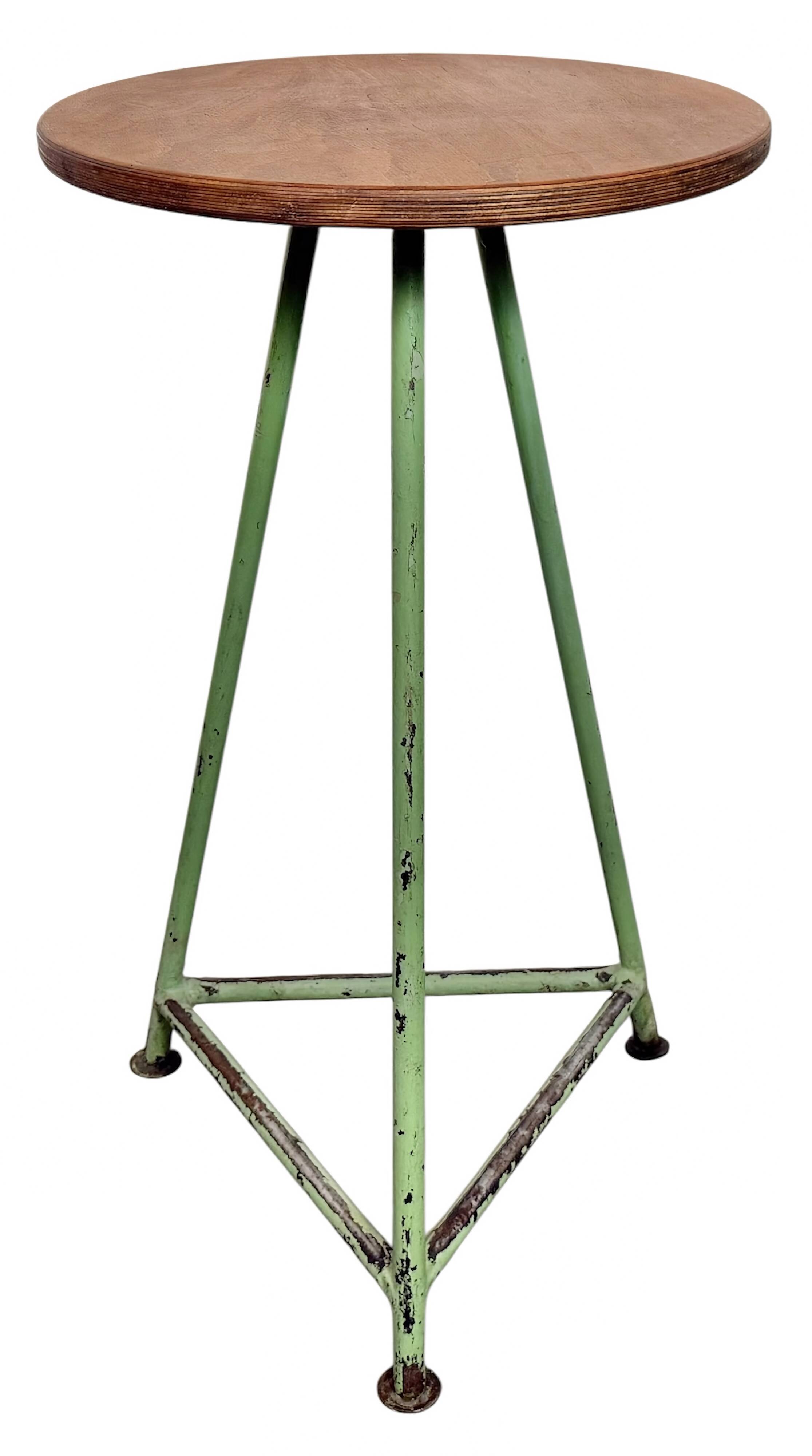 Green Industrial Workshop Stool, 1960s