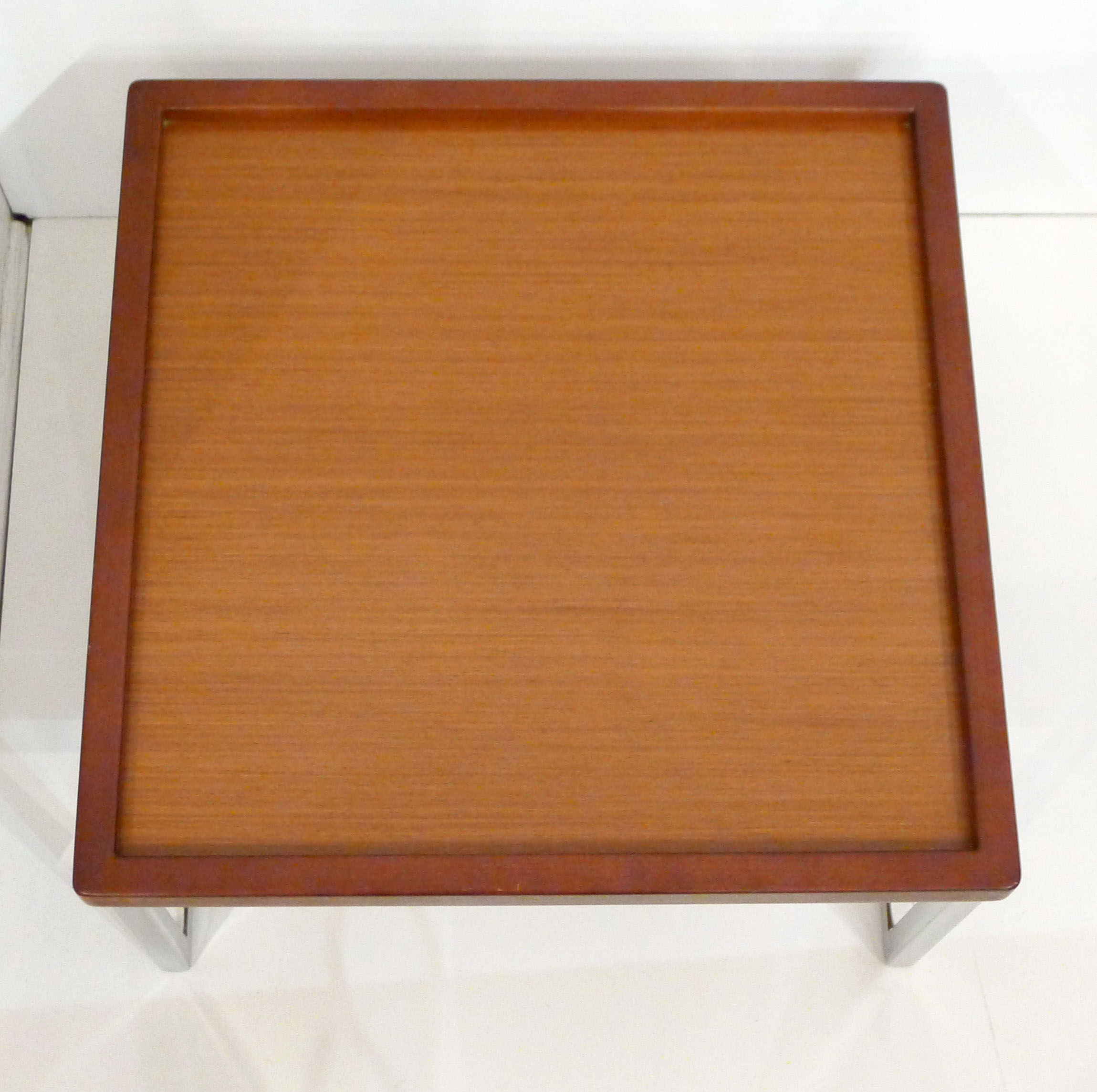 Table basse carrée bois & métal