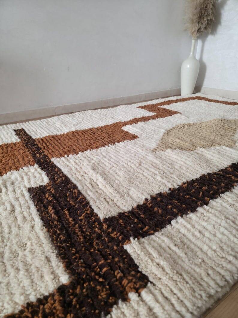 Large Azilal wool rug, 200 x 300 cm