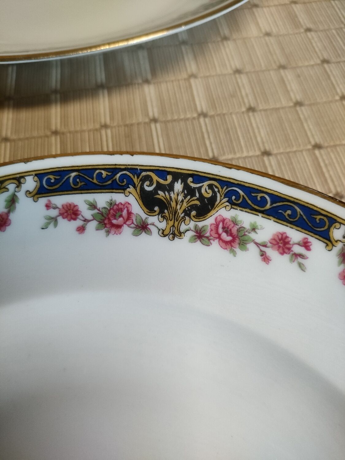 6 hollow plates old Limoges porcelain