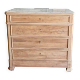 Commode noyer marbre blanc