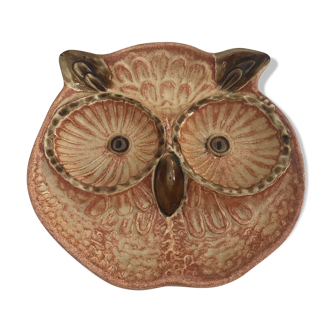 Vallauris ceramic owl trinket bowl