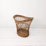 Panier Vintage Panier en osier Panier à linge Panier de rangement Mid Centu