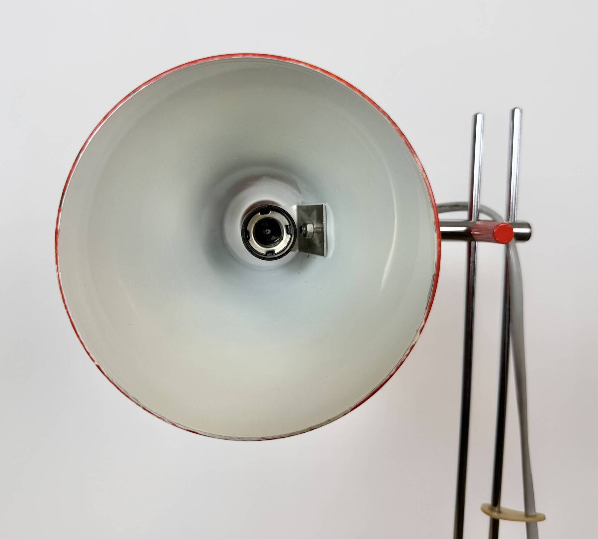 Vintage Red Table Lamp by Josef Hůrka for Lidokov, 1960s