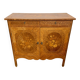 Commode en bois marqueté – Décor floral