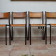 Lot de 4 chaises d'école Mullca 510 vintage