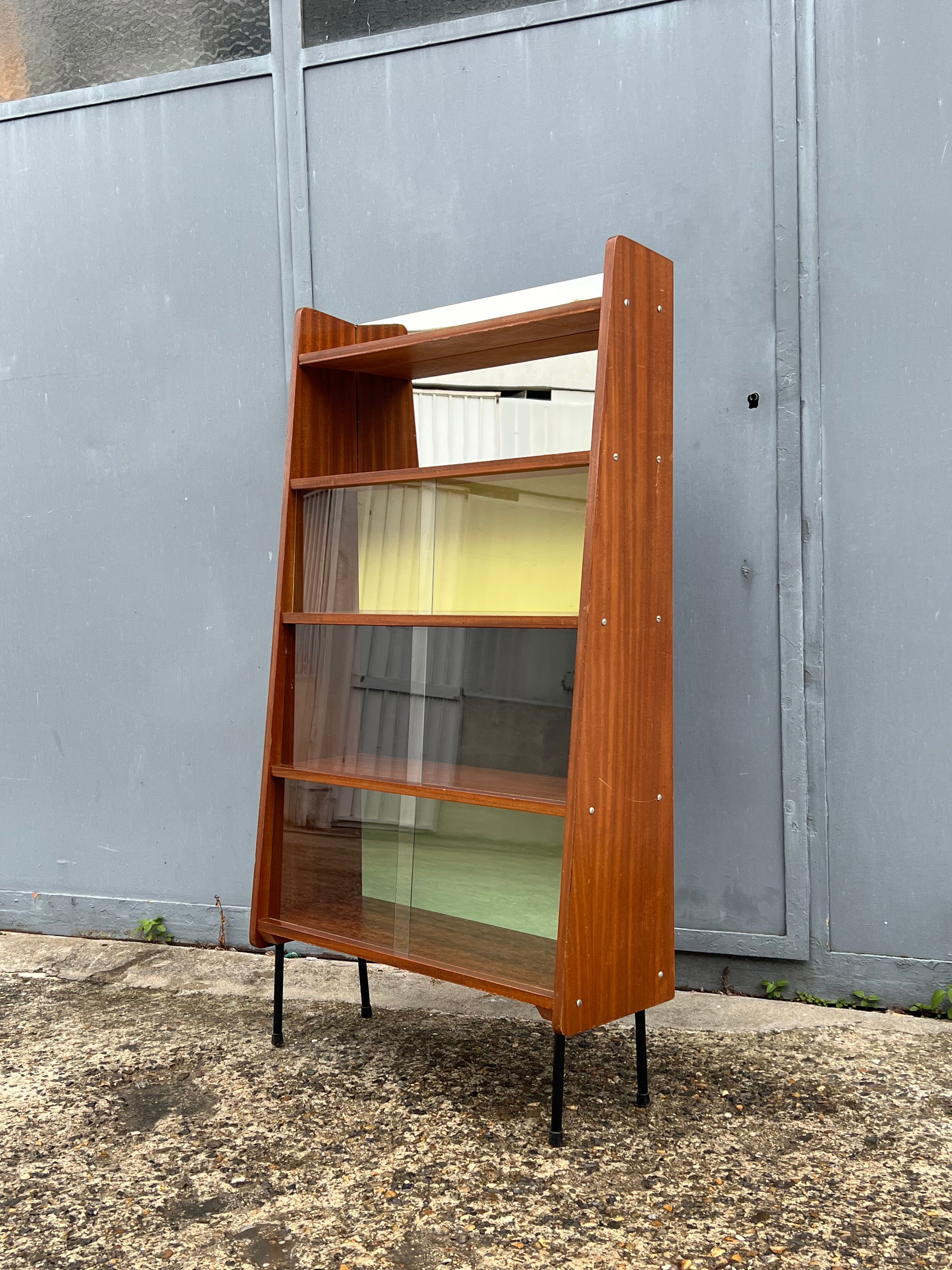 Small shelf 1950 style Guariche multicolored + mirror