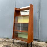 Small shelf 1950 style Guariche multicolored + mirror