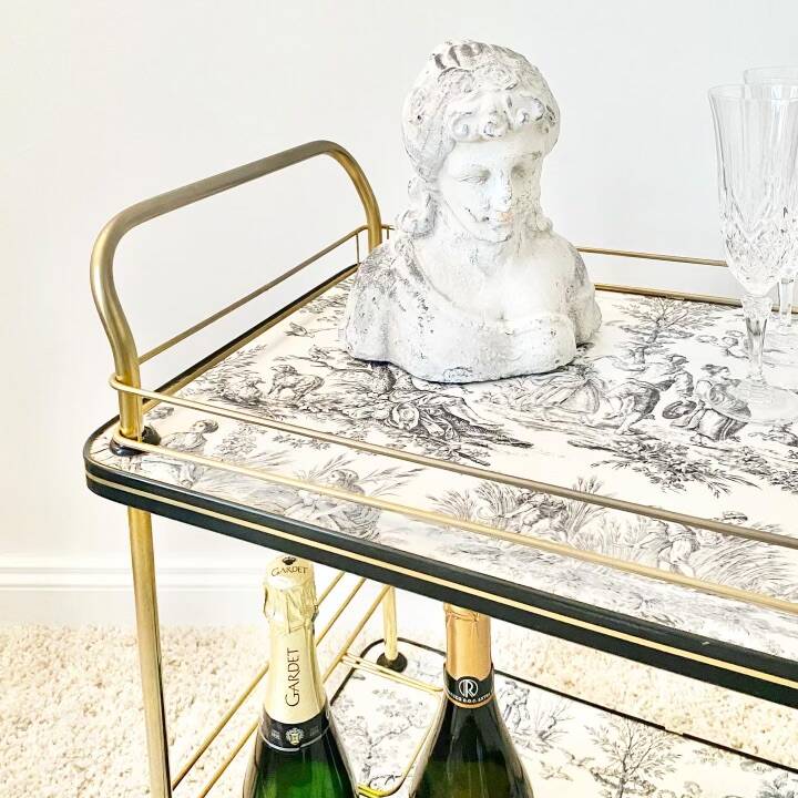 Vintage golden service toile de Jouy