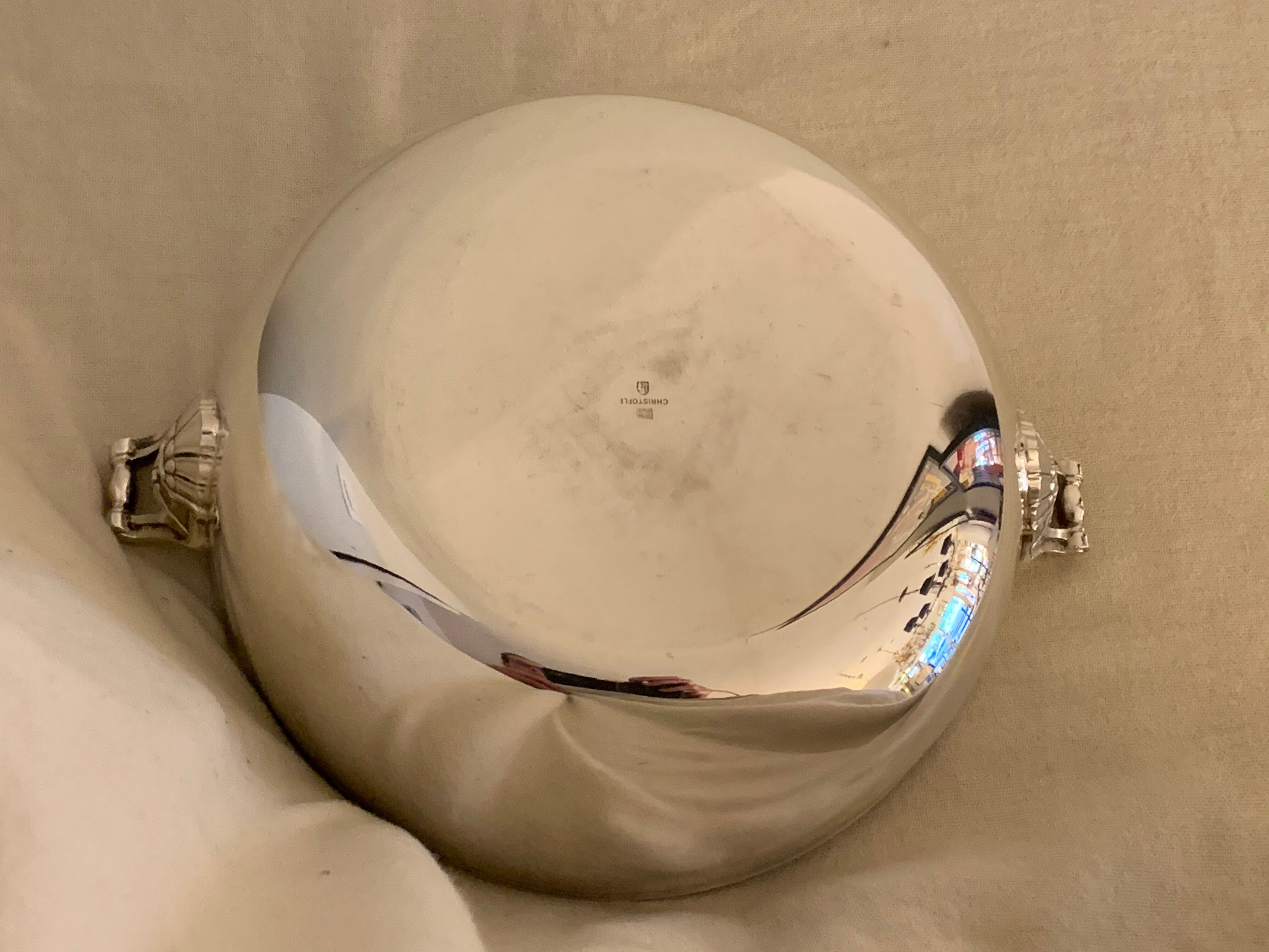 Christofle silver metal caviar service