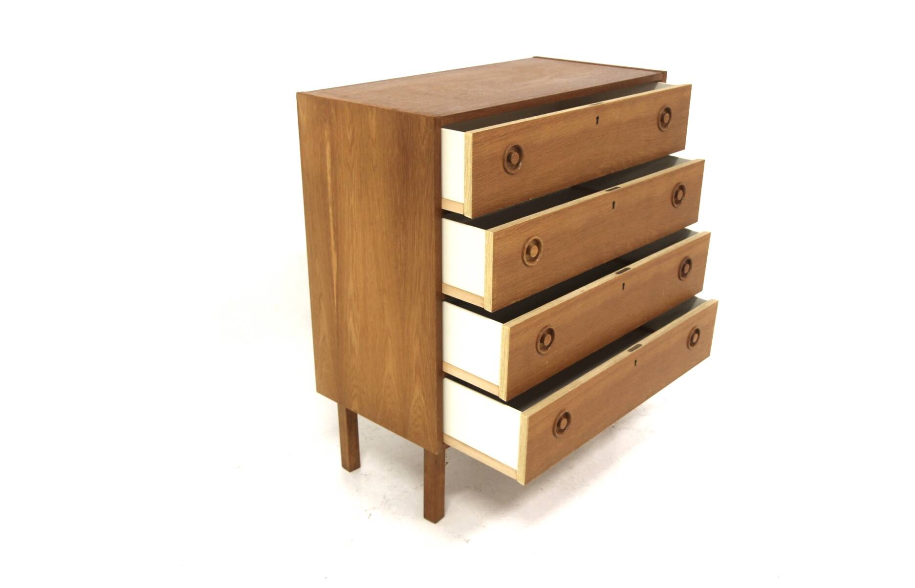 Scandinavian oak chest of drawers, Sweden, 1960