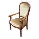 Imperial armchair in oak and beige velvet from the 19th century