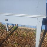 Small sky blue patina farm table