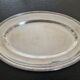 Christofle - Oval serving platter model Crossed Ribbons - in silver-plated metal