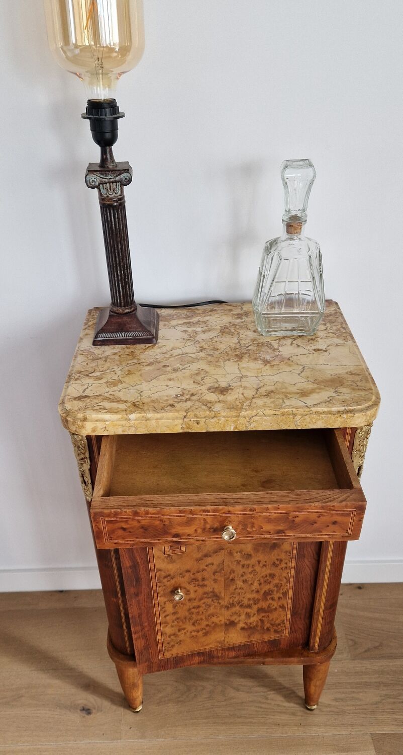 Low furniture marquetry style louis XVI