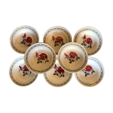 Set de 8 assiettes creuses en faïence