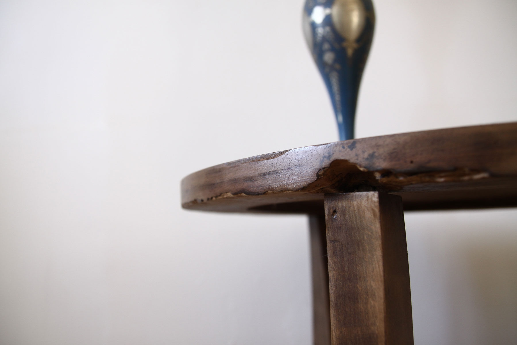 Old wooden side table