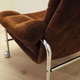Corduroy armchair, Swedish design, 1960s, production: Sweden