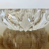 Impressive Bohemian crystal ashtray, crafted and engraved, 1950s.