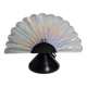 Vintage Murano table lamp 80s art deco iridescent fan