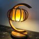 Vintage 1950 rattan bedside lamp