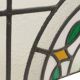 Colorful Art Deco Floral Stained Glass Window 51x42cm