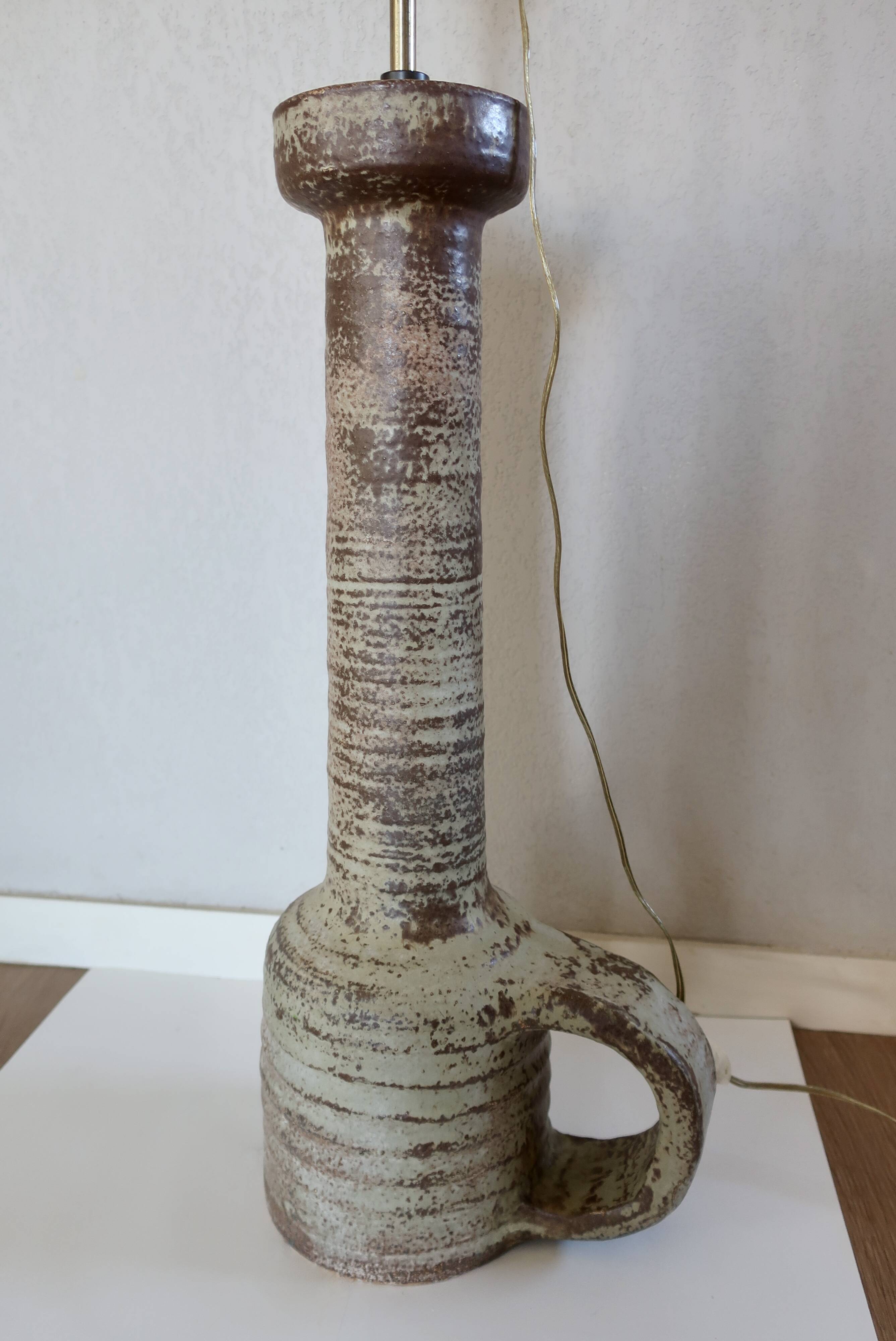 Jaan mobach, utrecht netherlands, large ceramic floor lamp 1960s