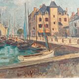 Oil on canvas Le Croisic by Dezaunay