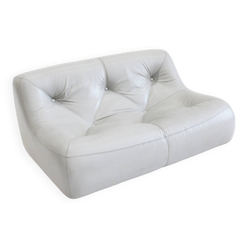 Canapé Kali en cuir gris de Michel Ducaroy pour Ligne Roset