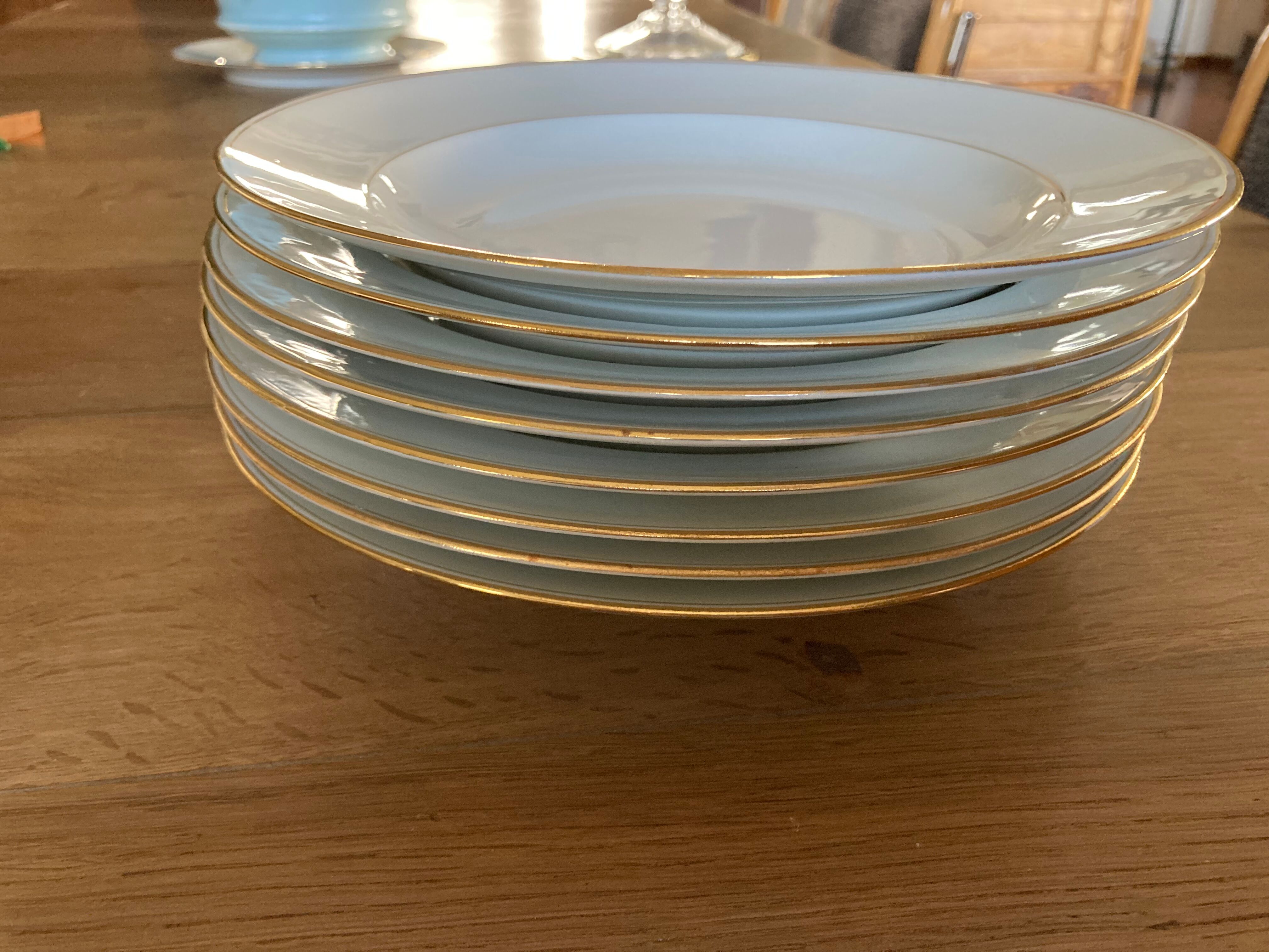 White Limoges plates