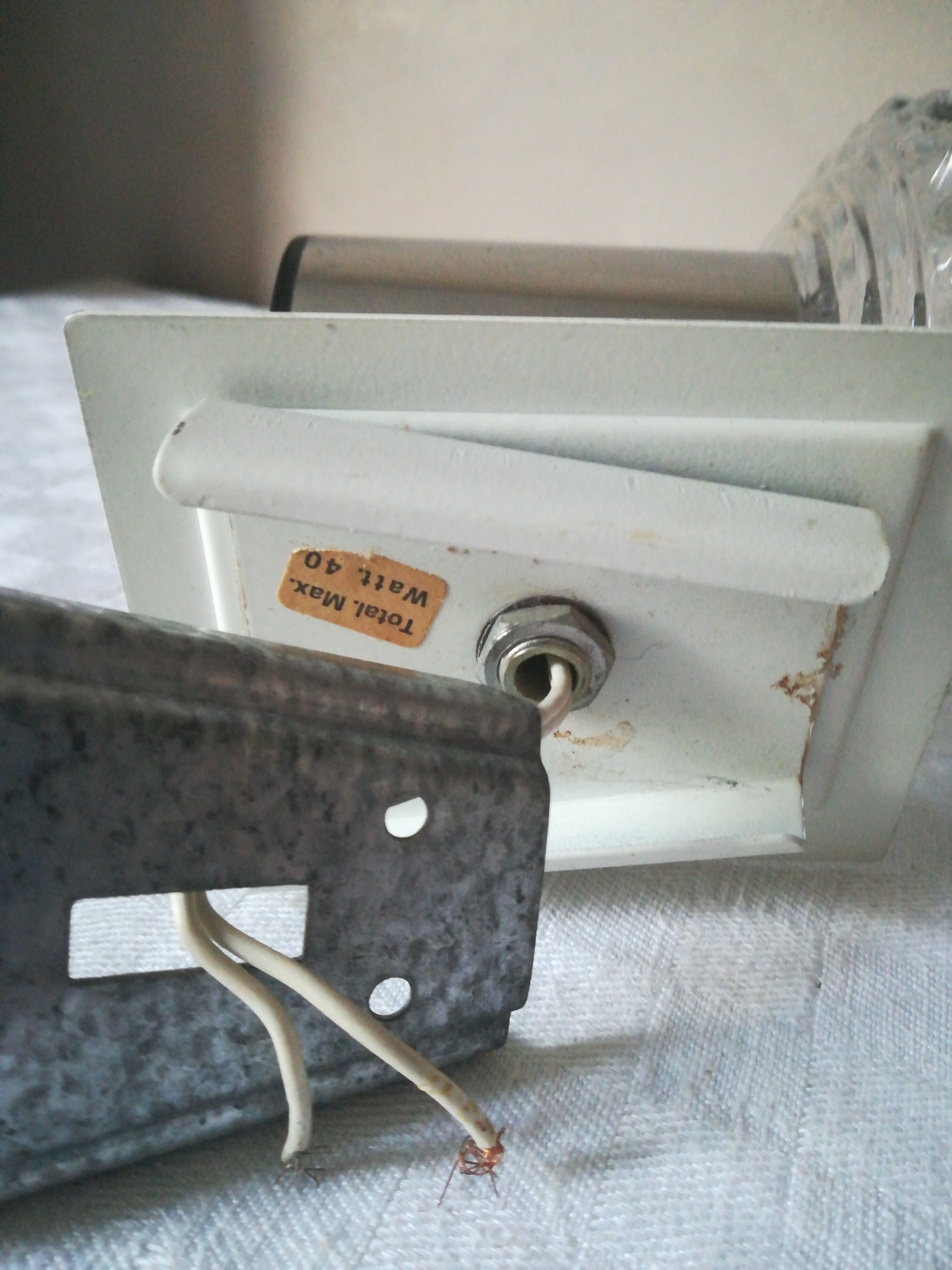 Wall light stainless steel and glass