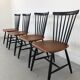 Swedish Teak Chairs by S. E. Fryklund for Hagafors, 1960s, Set of 4