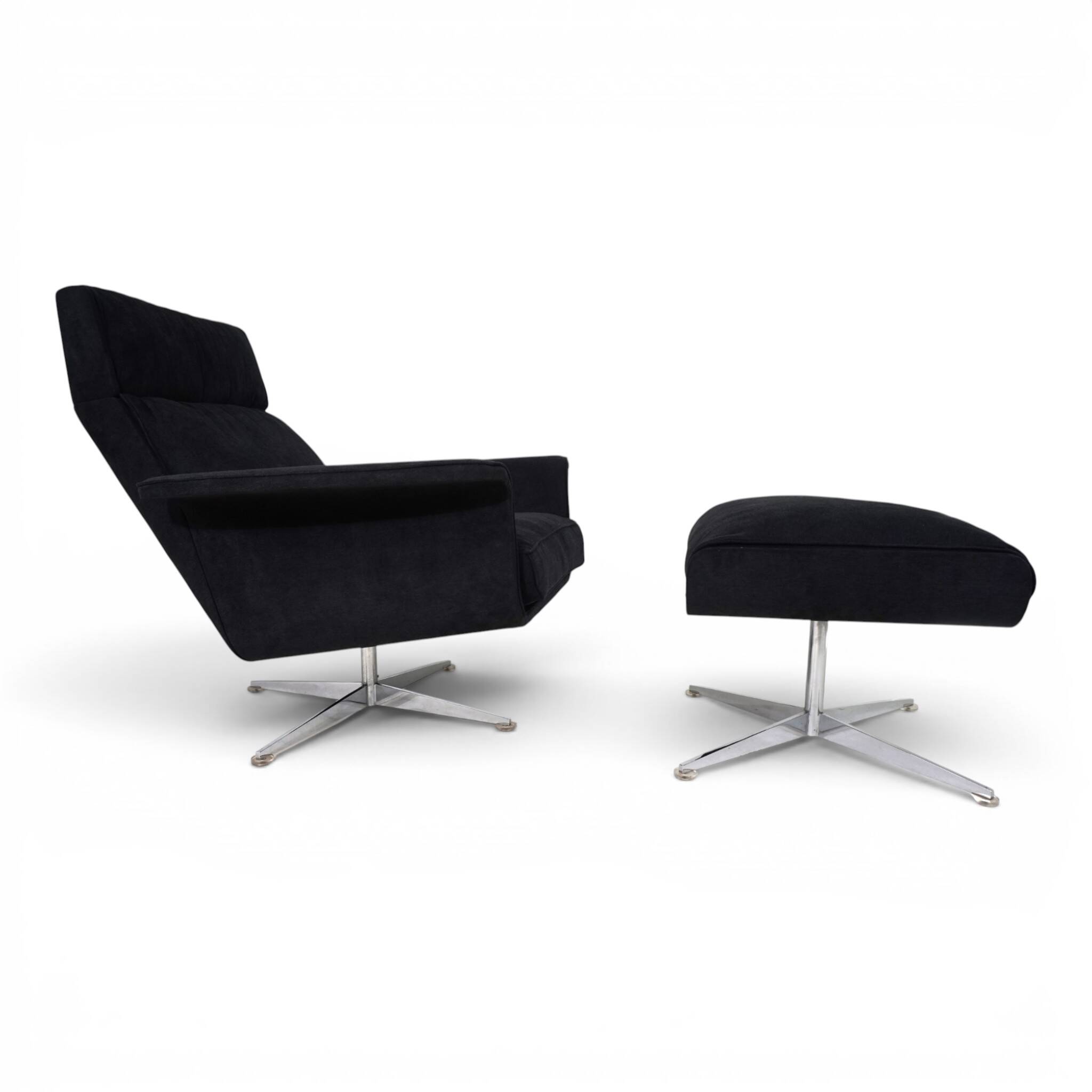 Kaufeld Siesta 62 lounge chair with ottoman by Jacques Brule, 1960