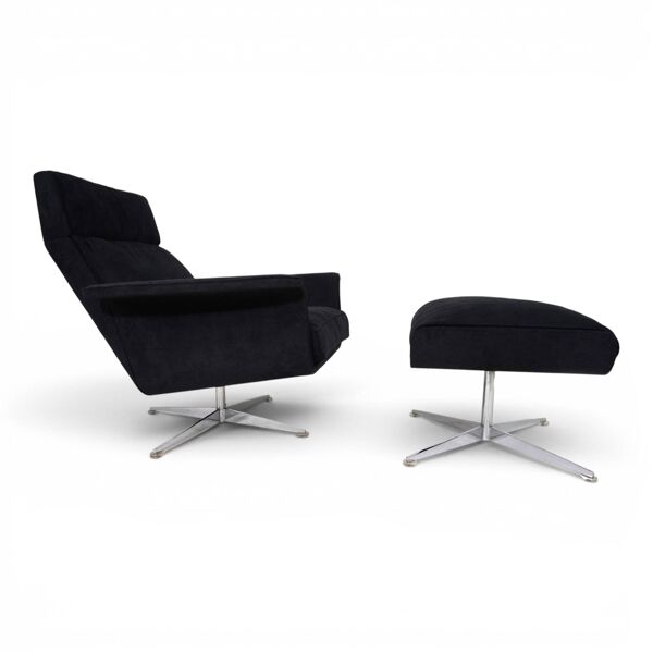Fauteuil Kaufeld Siesta 62 avec repose-pieds par Jacques Brule, 1960