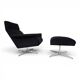 Kaufeld Siesta 62 lounge chair with ottoman by Jacques Brule, 1960