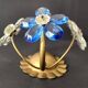 Set vergoldet Wandlampe Murano Kristall