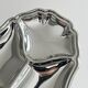 Shiny silver stainless steel compartment dish